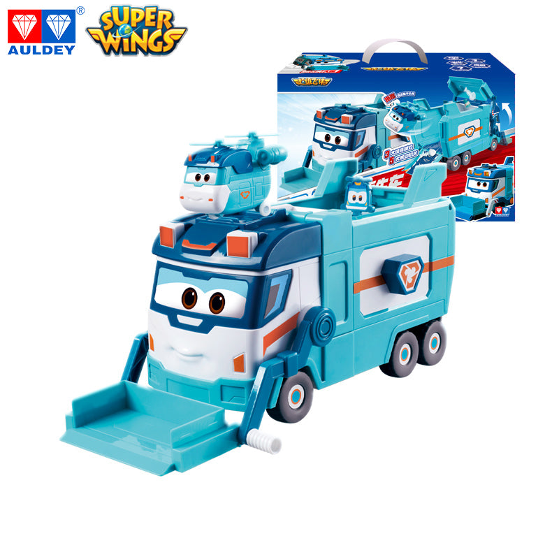 Super Wings Season 7 Marc's Garbage & Cleaning Truck, Mini SHINE Included