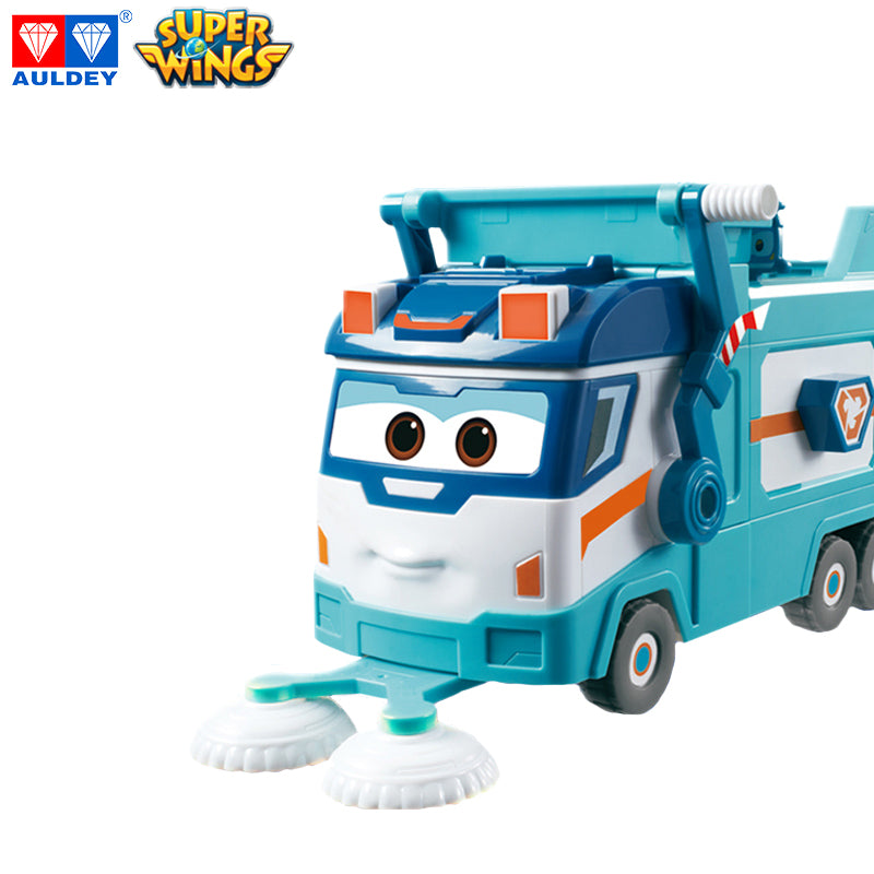 Super Wings Season 7 Marc's Garbage & Cleaning Truck, Mini SHINE Included