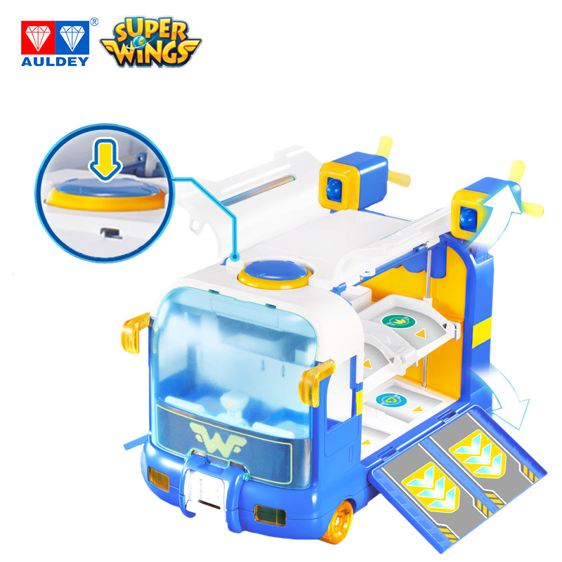 Super Wings Season 7 Super Pets Mini Base Playset with Sound Light, JETT/DIZZY Included