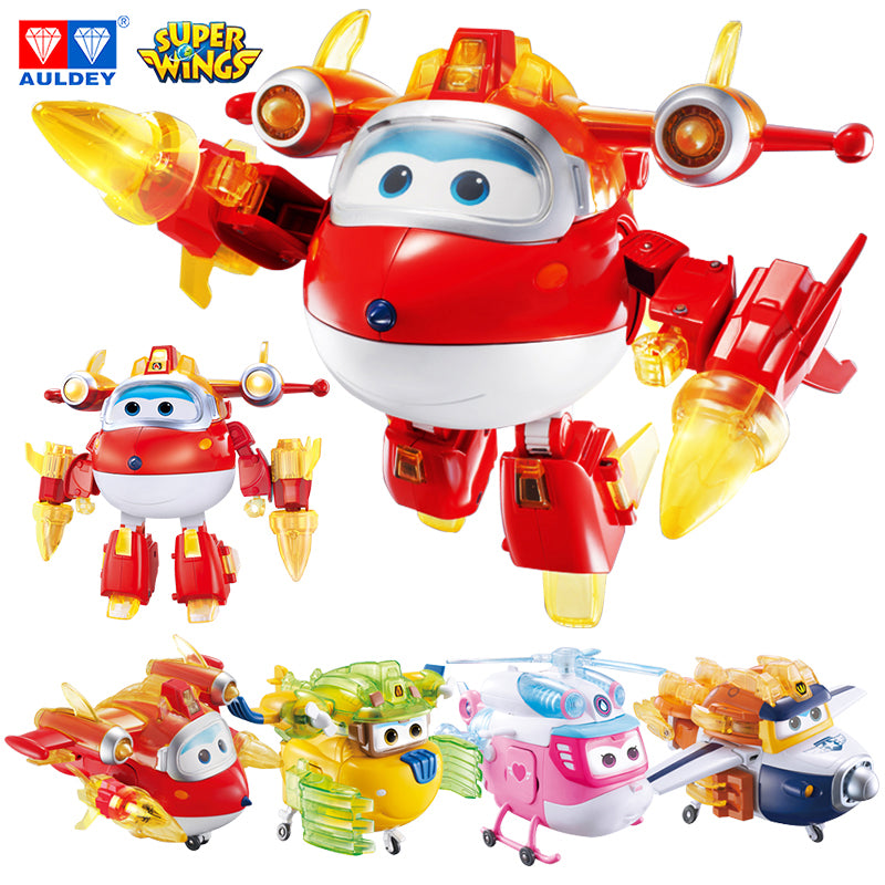 Super Wings Season 6 World Guardians JETT/DIZZY/DONNIE/PAUL/GOLDEN BOY with Sound Light