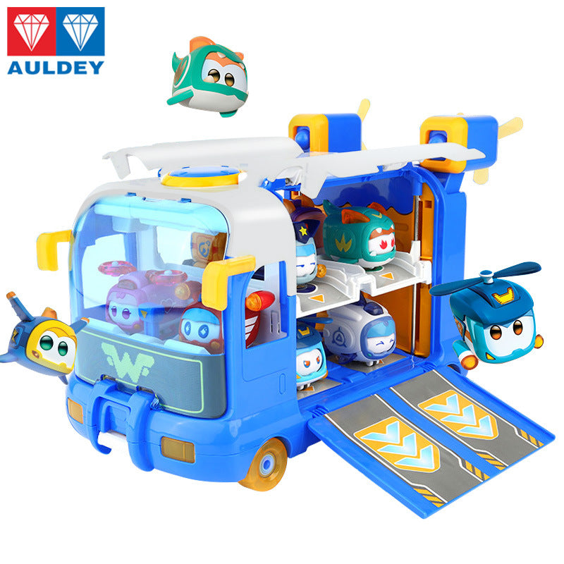 Super Wings Season 7 Super Pets Mini Base Playset with Sound Light, JETT/DIZZY Included