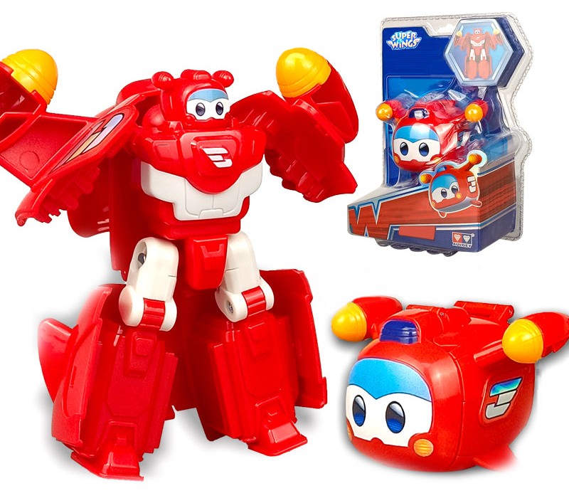 Super Wings Season 7 Transforming Pets JETT/DIZZY/GOLDEN BOY/TINO Action Figures - Jett