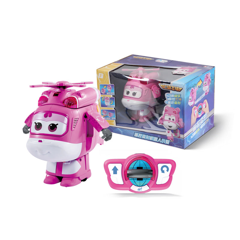 Super Wings Season 1 Remote Control Transforming JETT/DIZZY with Sound Light Dizzy - original product photo without promotional overlays