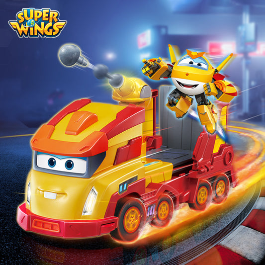 Super Wings Season 6 Golden Wheels Transforming Vehicle, Mini GOLDEN BOY Included
