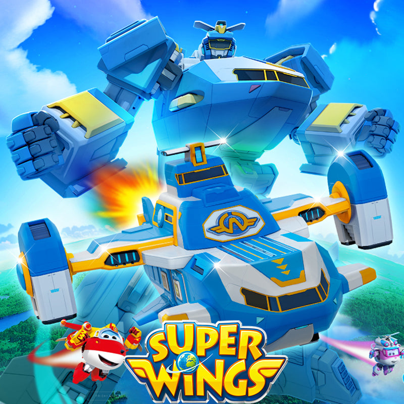Super Wings Season 6 World Robot with Sound Light, Mini Figures Included