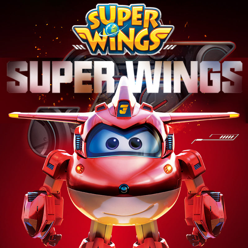 Super Wings Season 7 Deluxe Exclusive Transforming JETT with LED Action Figures