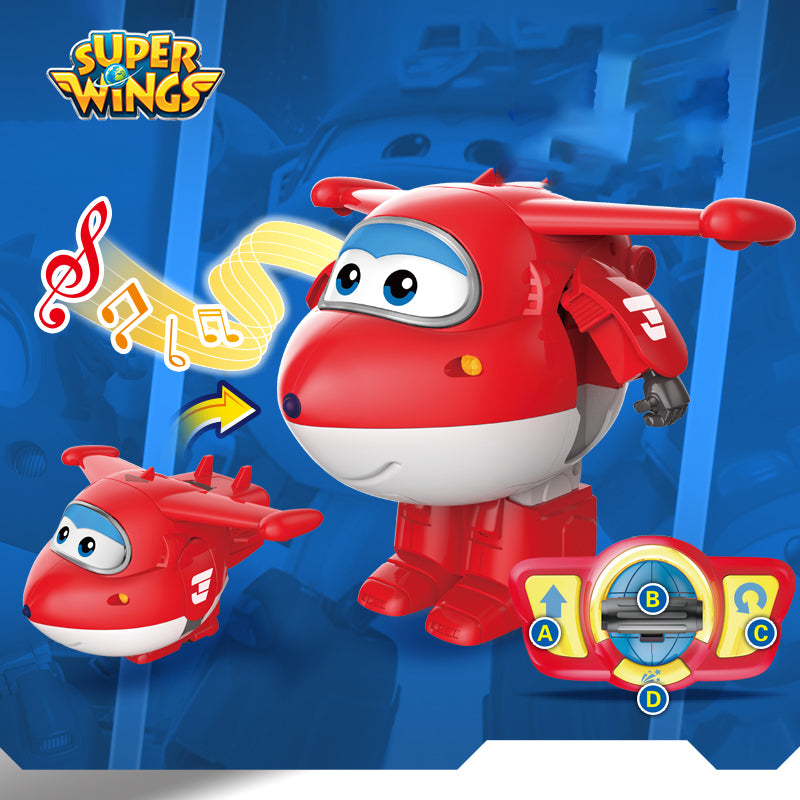 Super Wings Season 1 Remote Control Transforming JETT/DIZZY with Sound Light