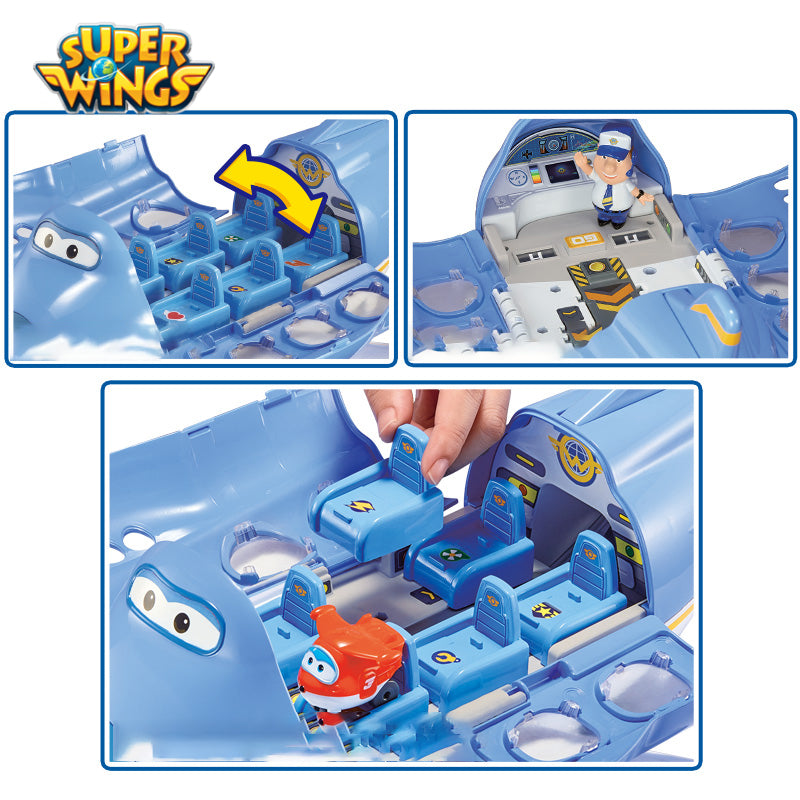 Super Wings Season 1 BIG WING Large Airplane Playset with Mini figures