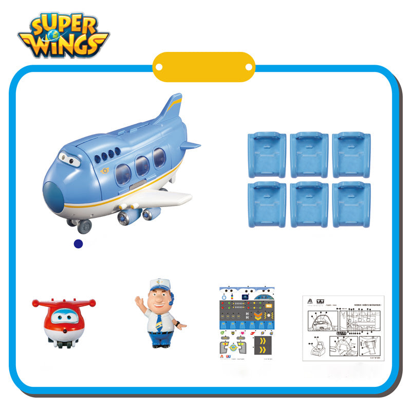 Super Wings Season 1 BIG WING Large Airplane Playset with Mini figures