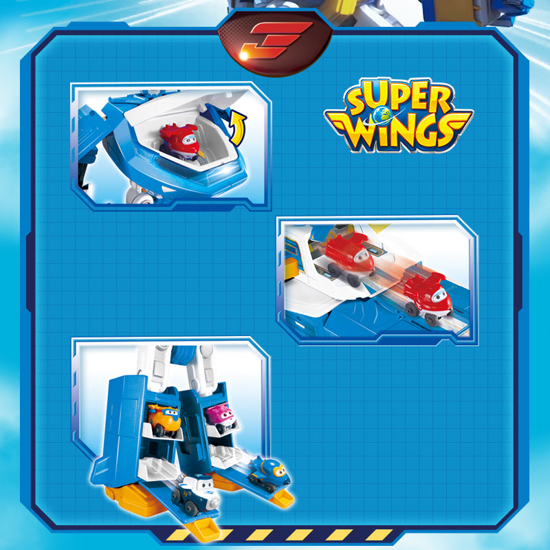 Super Wings Season 6 World Robot with Sound Light, Mini Figures Included
