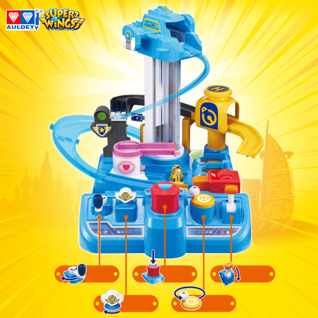 Super Wings Season 4 World Airport Playset with Mini Figures