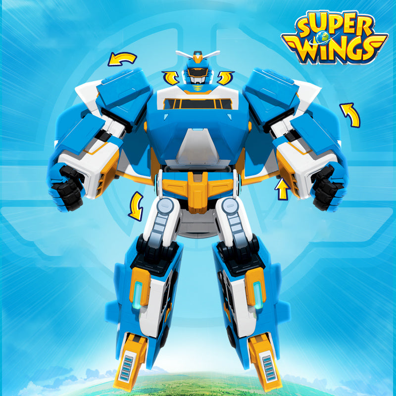Super Wings Season 6 World Robot with Sound Light, Mini Figures Included