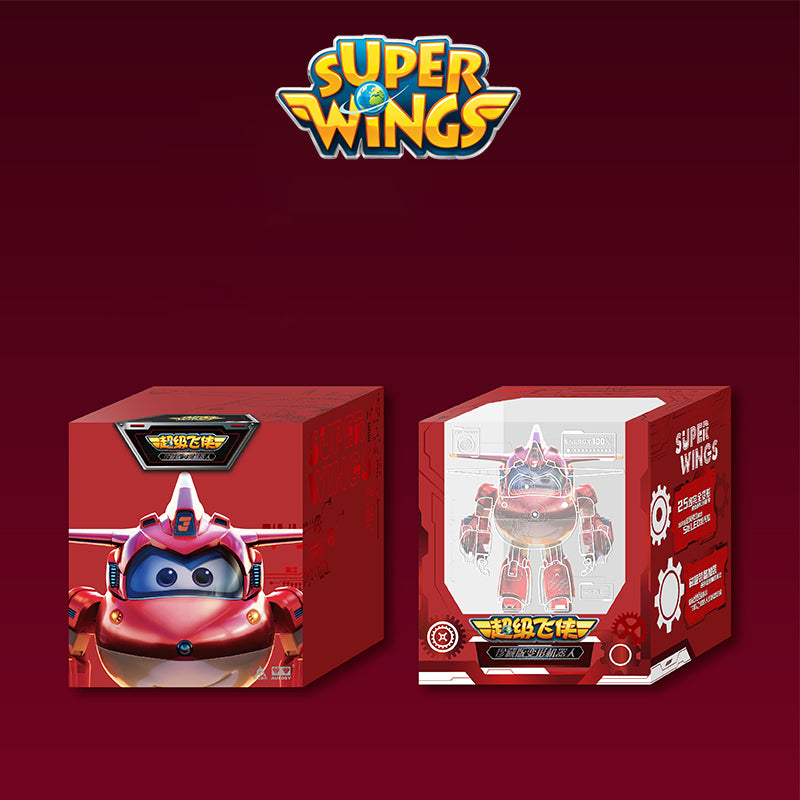 Super Wings Season 7 Deluxe Exclusive Transforming JETT with LED Action Figures