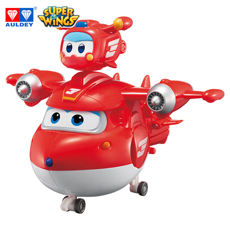 Super Wings Season 5 Supercharged Transforming Robot with Super Pets Playset,JETT/DONNIE/DIZZ/PAUL