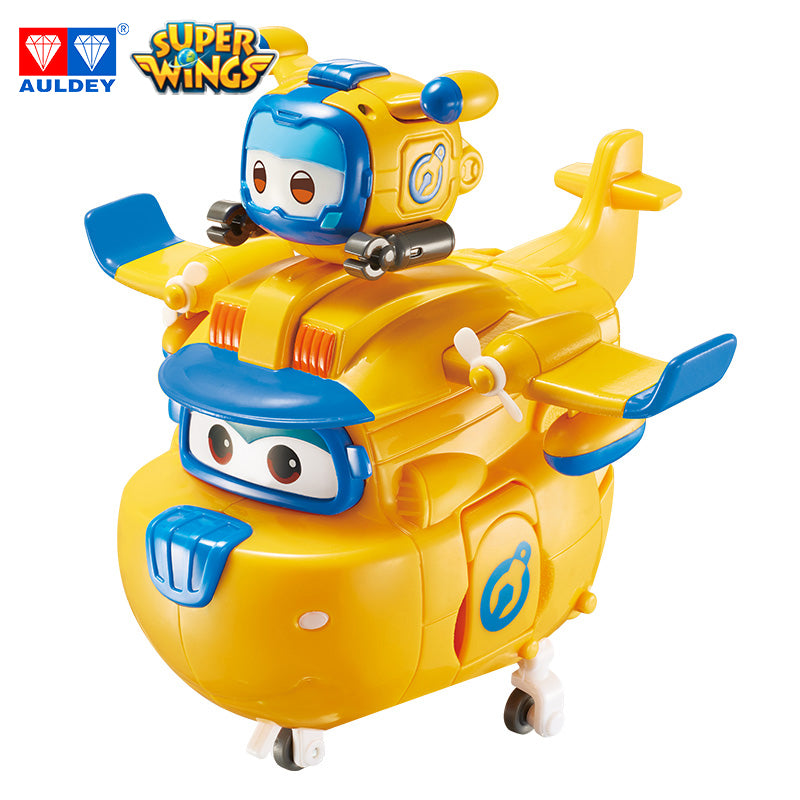 Super Wings Season 5 Supercharged Transforming Robot with Super Pets Playset,JETT/DONNIE/DIZZ/PAUL