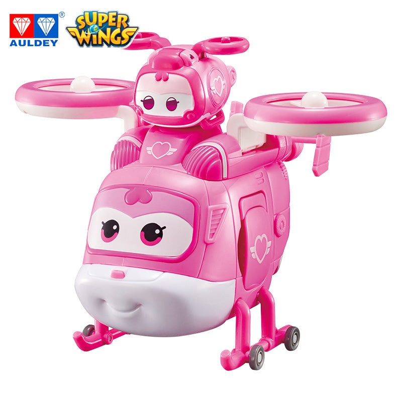 Super Wings Season 5 Supercharged Transforming Robot with Super Pets Playset,JETT/DONNIE/DIZZ/PAUL