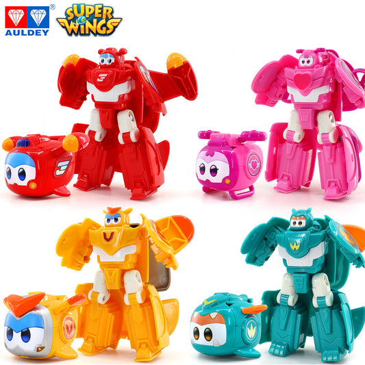 Super Wings Season 7 Transforming Pets JETT/DIZZY/GOLDEN BOY/TINO Action Figures