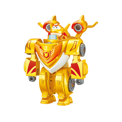 Super Wings Season 7 Team Speed Squad robotic suits featuring Jett, Dizzy, Jerome, and Golden Boy