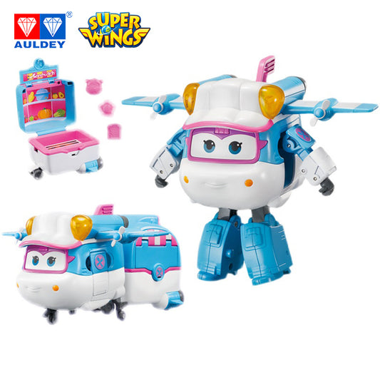 Super Wings Season 6 Big Dinosaur Transforming TINO/Food Track LIME/Train TONY