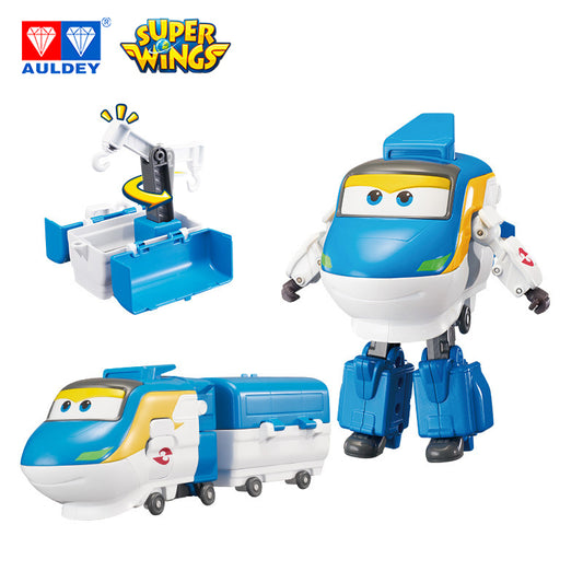 Super Wings Season 6 Big Dinosaur Transforming TINO/Food Track LIME/Train TONY
