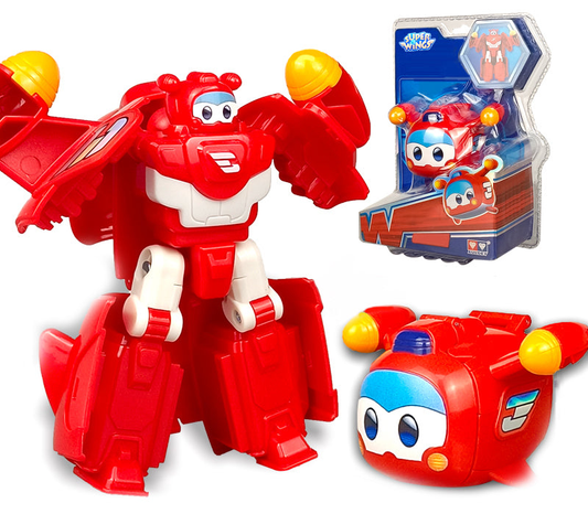 Super Wings Season 7 Transforming Pets JETT/DIZZY/GOLDEN BOY/TINO Action Figures - Jett