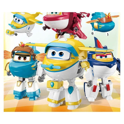Super Wings Kuying photographer toy shown with companion transforming characters