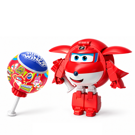 Super Wings Jett Lollipop Transforming Toy Default Title - original product photo without promotional overlays
