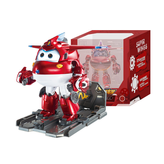 Clean main product image - Super Wings Season 7 Deluxe Transforming Jett LED