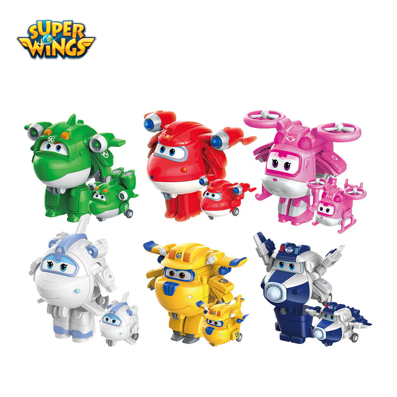 Super Wings Season 4 Mini Supercharged Robot main image with Super Wings logo