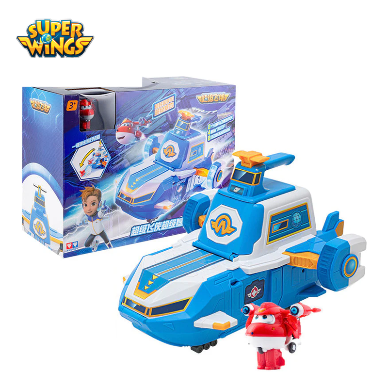 Super Wings Season 4 World Aircraft Playset main image with Super Wings logo