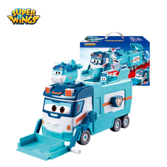 Super Wings Season 7 Marc Garbage Truck main image with Super Wings logo
