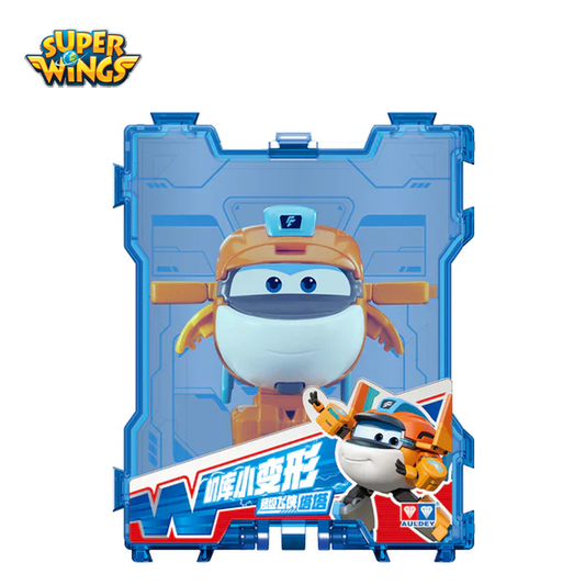 Super Wings Season 8 Mini Transforming Toy SALLY main image with Super Wings logo