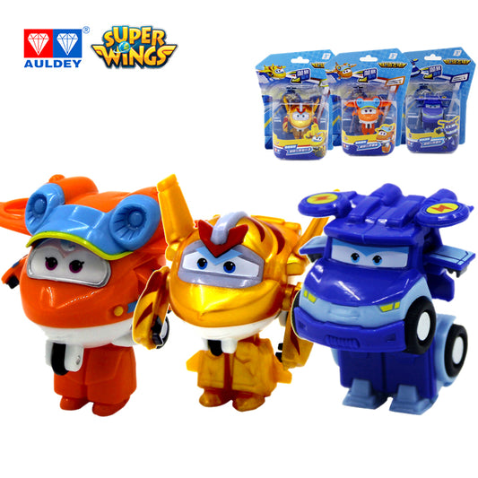 Super Wings Season 5 Mini Robot Transforming Toy GOLDEN BOY/SUNNY/LEO