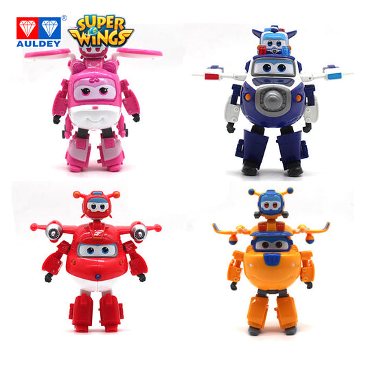 Super Wings Season 5 Supercharged Transforming Robot with Super Pets Playset
