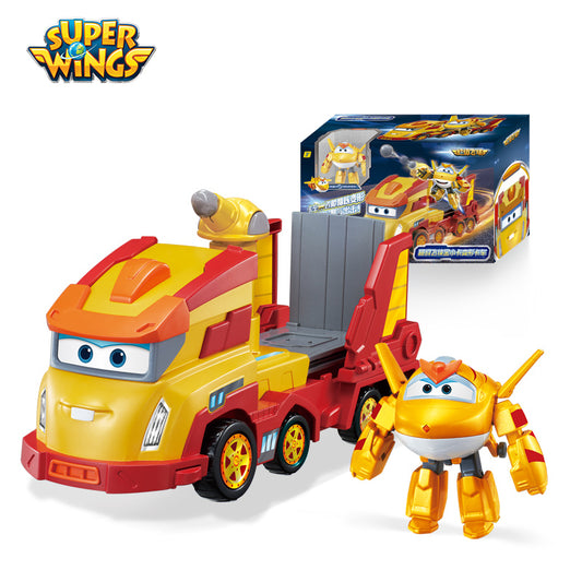 Super Wings Season 6 Golden Wheels Transforming Vehicle, Mini GOLDEN BOY Included