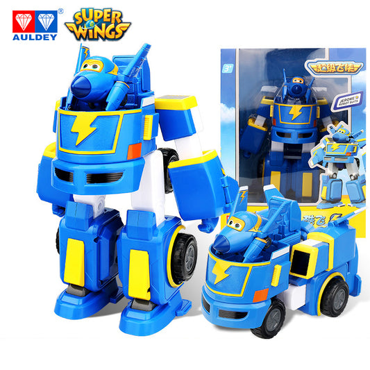 Super Wings Season 2 Jerome's Stunt Bot Transforming Vehicle Toy Set