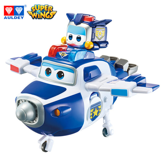 Super Wings Season 5 Supercharged Transforming Robot with Super Pets Playset,JETT/DONNIE/DIZZ/PAUL